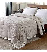 downluxe King Size Blanket, Lightweight Down Alternative Blanket with Satin Trim (90 X 108 Inch, ...