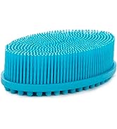 HEETA Body Brush for Wet Dry Brushing, Silicone Body Scrubber for Gentle Exfoliating on Softer Gl...