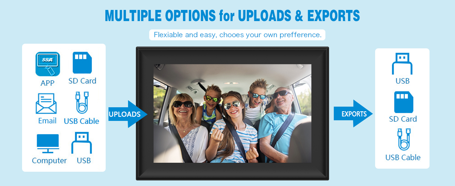 FRAMEO 10.1 Inch Smart WiFi Digital Photo Frame