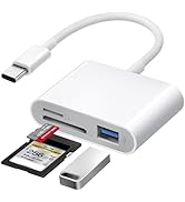 SD Card Reader for iPhone USB C, USB-C to SD/TF Memory Card Reader for iPhone 15/16 Pro Max with ...