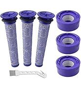 6 Pack Vacuum Filter Replacement Kit for Dyson V7, V8 Animal and V8 Absolute Cordless Vacuum, 3 P...