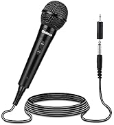 Shinco Handheld Mic, Cardioid Vocal Dynamic Microphone with 13ft Cable and ON/Off Switch, Plug-in...