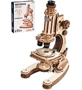 ROKR 3D Wooden Puzzle Microscope– 1:1 Replica with 40X-400X Magnification,Educational Science kit...
