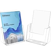 Sahasea Brochure Holder 6 x 9, 2 Pack Flyer Holder for Real Estate, Acrylic Sign Holder, Clear Br...