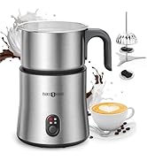 Milk Frother and Steamer, PARIS RHÔNE 4 in 1 Detachable Milk Steamer, 500ml Hot Chocolate Maker a...