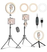 [Newest Version] PEYOU 12" Selfie Ring Light with 60" Tripod Stand &amp; 2 Phone Holders, Multifuncti...