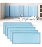 3D Anti-Collision Wall Padding Reusable and Removable Padded Wall Panel for Bedroom, Children's R...