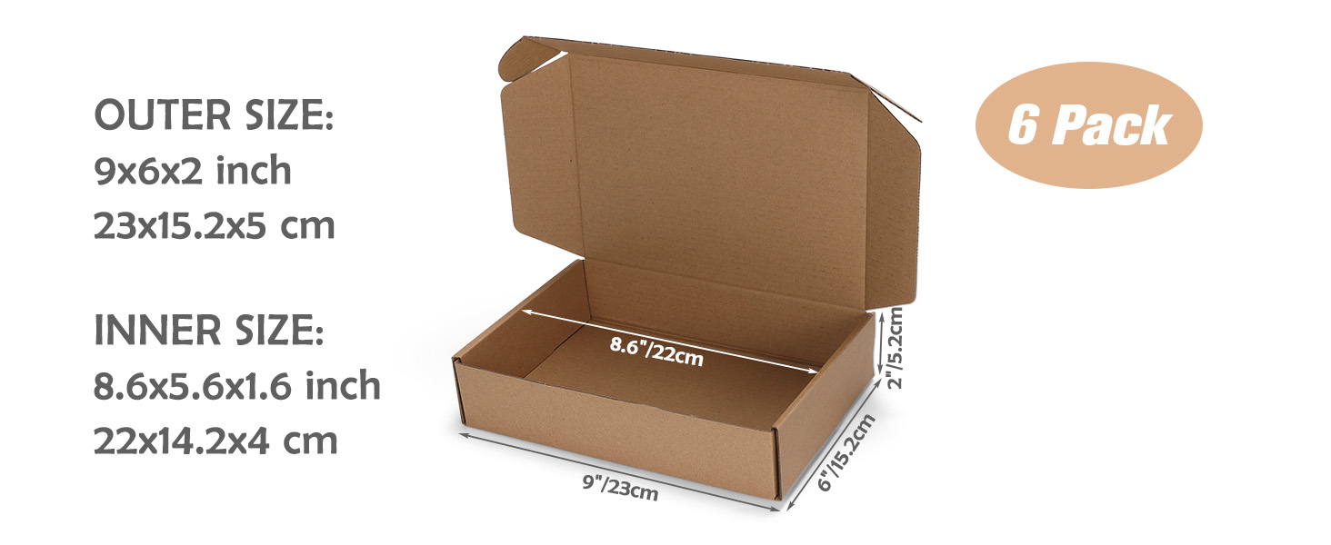 Shipping Boxes 9x6x2 A5