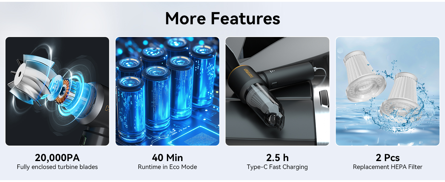 HRYCF handheld car vacuum