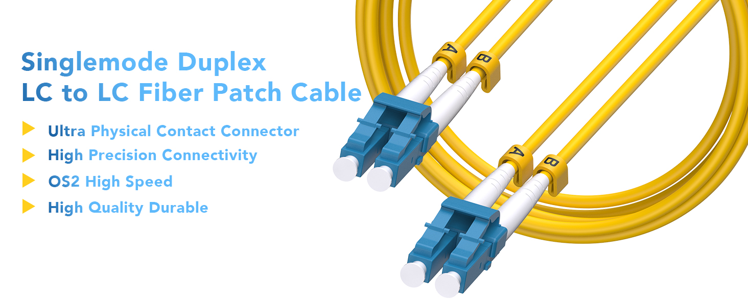 os2 LC to LC fiber patch cable