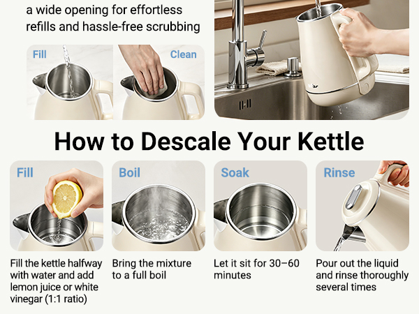 electric tea kettle no plastic