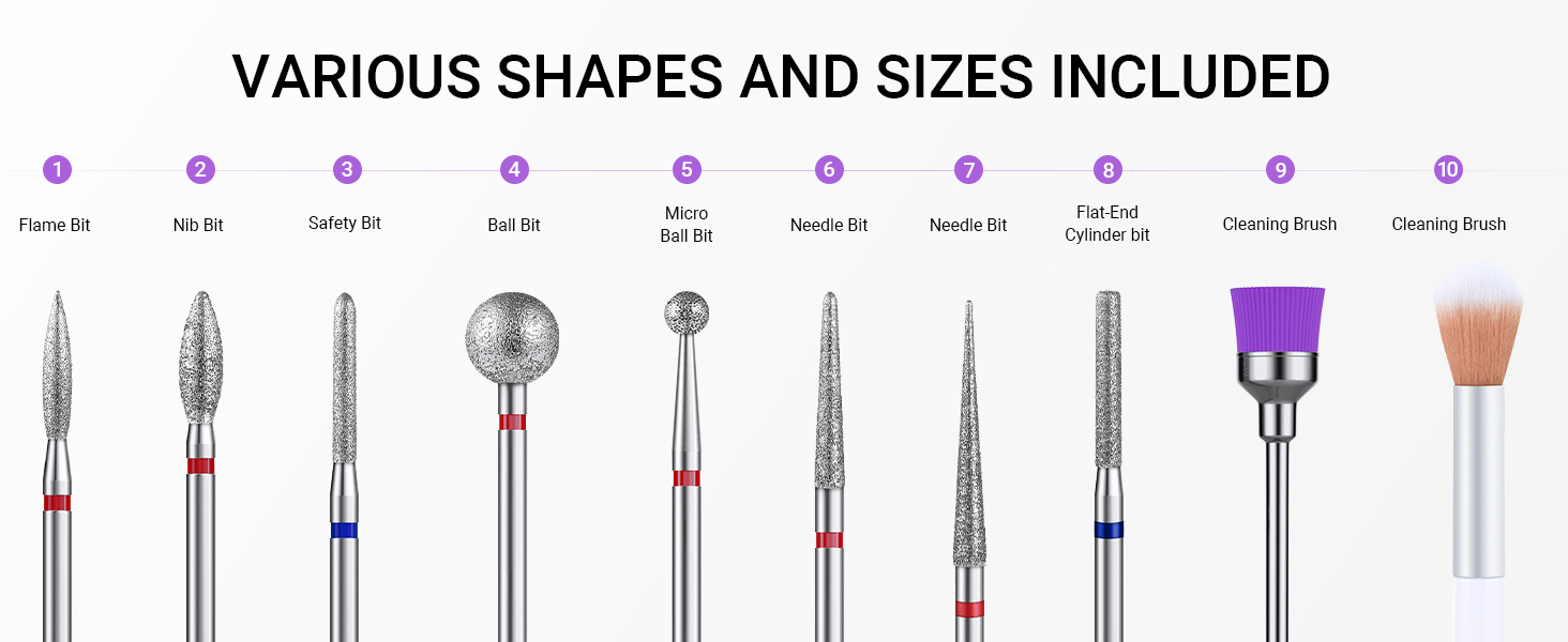 21pcs Nail Drill Bit Set