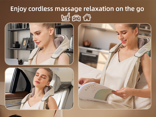 enjoy cordless massage relaxation on the go