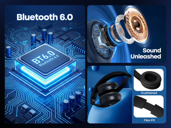 Long Battery Bluetooth Headphones over ear