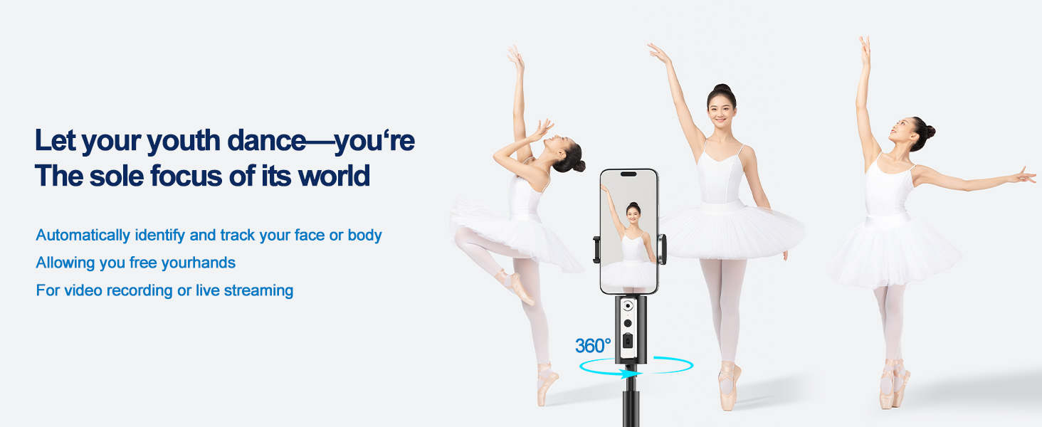 360-degree rotation automatic face tracking