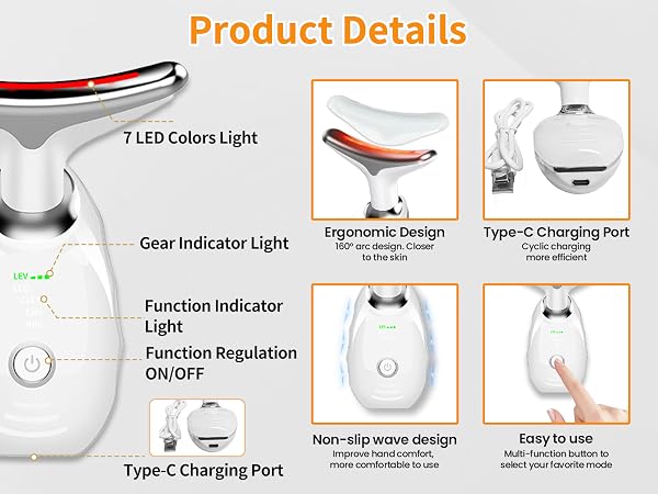 Multifunctional Facial Massager Tool with Non-Slip Design