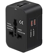 Universal Travel Adapter, All in One Plug Adapter with USB C, Worldwide Power Adapter USB Type C ...