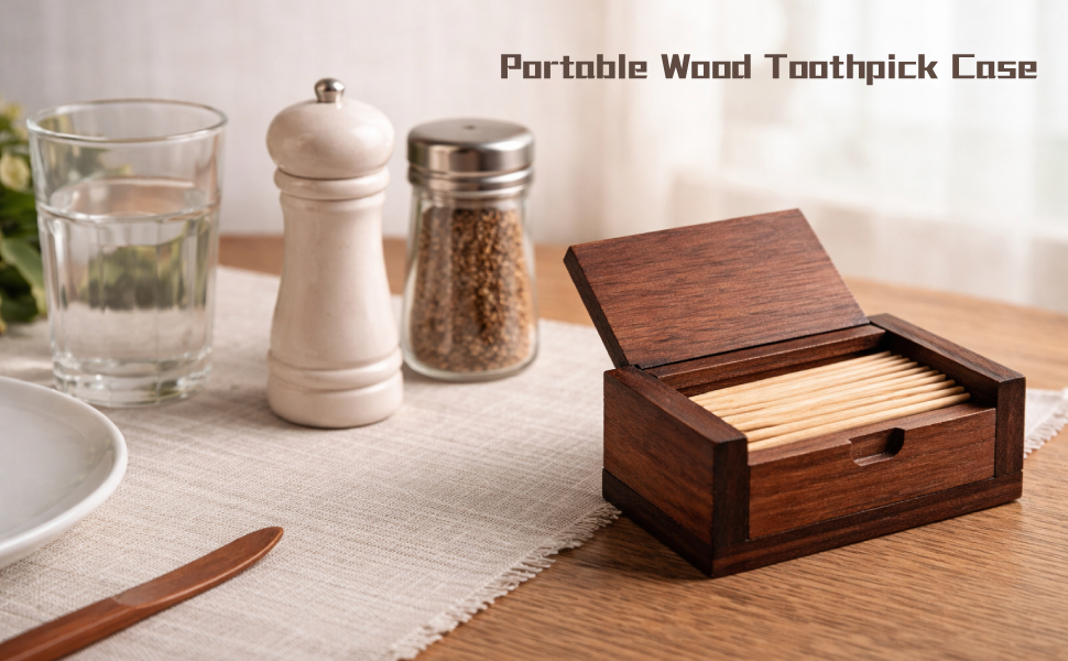 Wooden Toothpick Holder