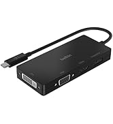 Belkin USB C Video Adapter, 4-in-1 MultiPort Adapter - USB C Video Adapter For MacBook Pro, MacBo...