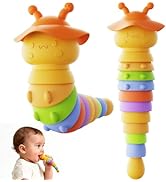 Wishbird Baby Teething Toy, Silicone Baby Teether Rattle Toys, BPA-Free Sensory Development &amp; Col...