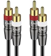J&amp;D 2 RCA to 2 RCA Cable, Copper Shell Gold-Plated 2RCA Male to 2RCA Male Cable Stereo Audio RCA ...