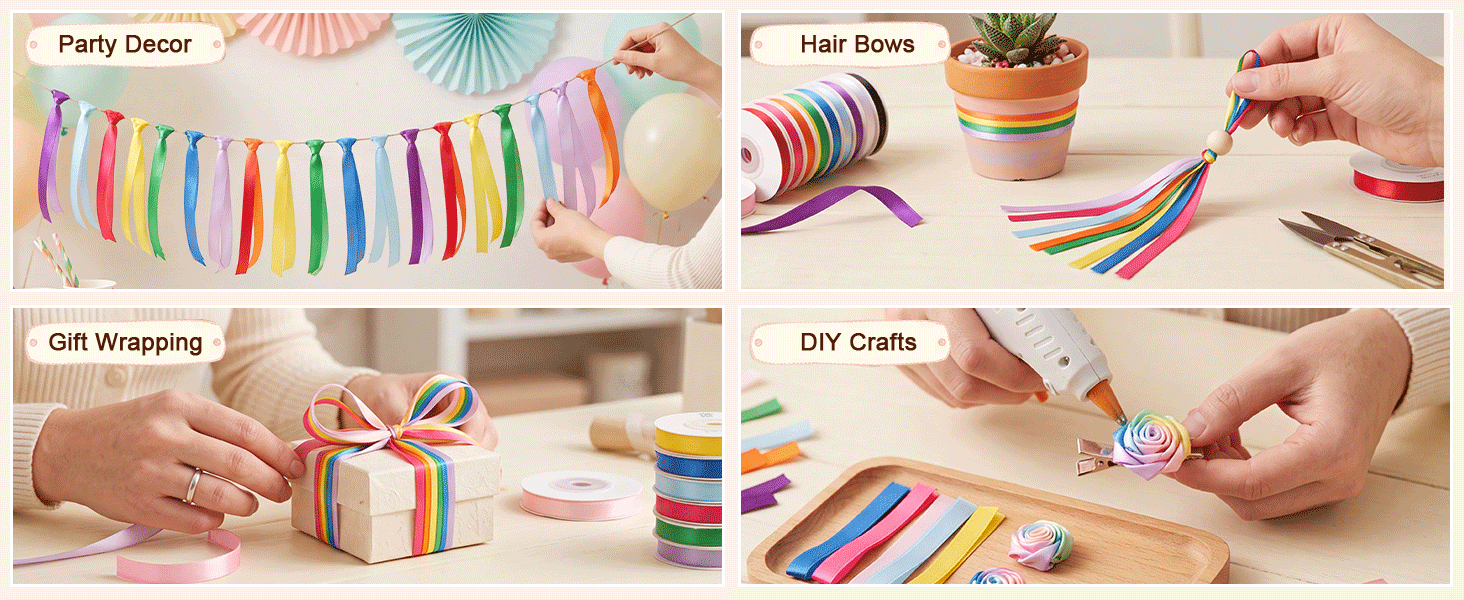Rainbow Ribbon 12 Colors