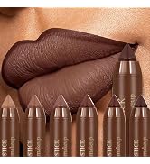 MooGlamor 6 Pcs Matte Lip Liner and Lipstick Set with Long Lasting Silky and Luxurious Lipsticks ...
