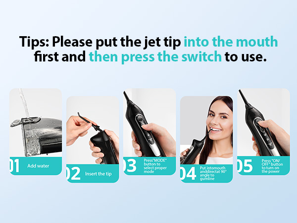 Selección de dientes dentales Flosser de agua IPX7 Waterproof