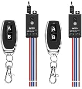 Meskliu 2 Way Mini Remote Control Switch,AC 110V/120V/220V/240V/10A Relay ON/OFF Switch with 328F...