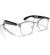Jacuate Bluetooth Audio Smart Glasses for Men &amp;Women,Anti Blue Light Safety Glasses with Open Ear...