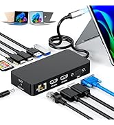Surface Thunderbolt 4 Dock Triple Displays 12 in 1 Surface Pro Docking Station with Dual 4K HDMI+...