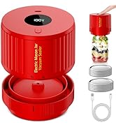 LOVE MOMENT Electric Mason Jar Vacuum Sealer Kit for Wide Mouth and Regular Mouth Mason Jar - Red