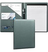 Mymazn Padfolio Portfolio Folder, Faux Leather Interview Resume Folder with Document Organizer &amp; ...