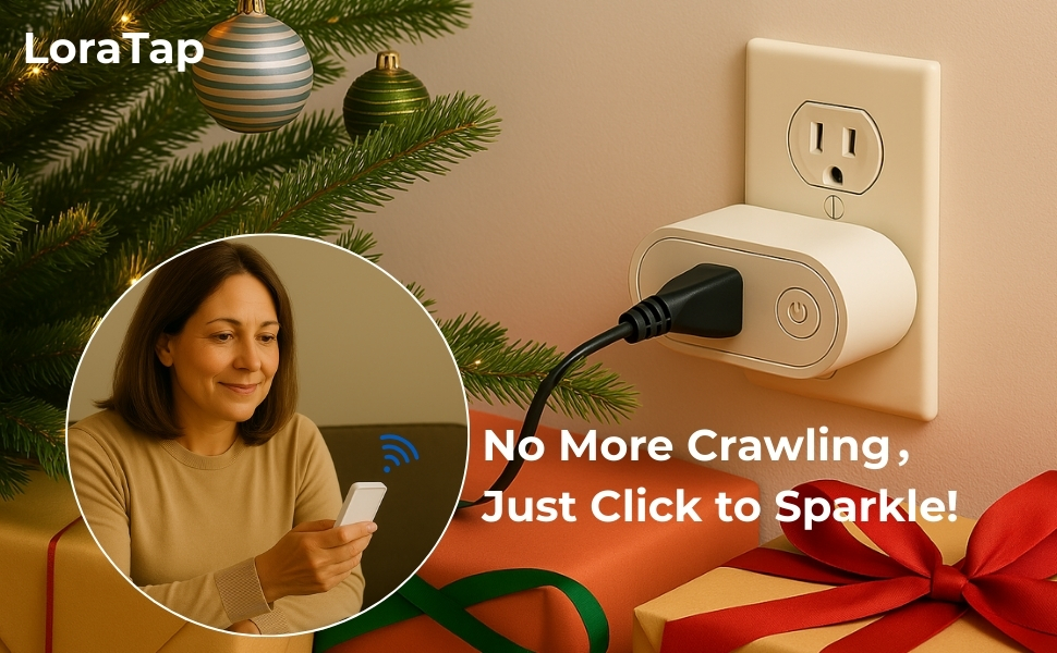 christmas tree lights remote control outlet wireless light switch no wifi needed holiday decor easy