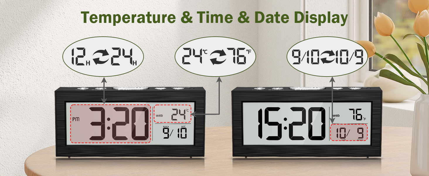 battery operated digital clock