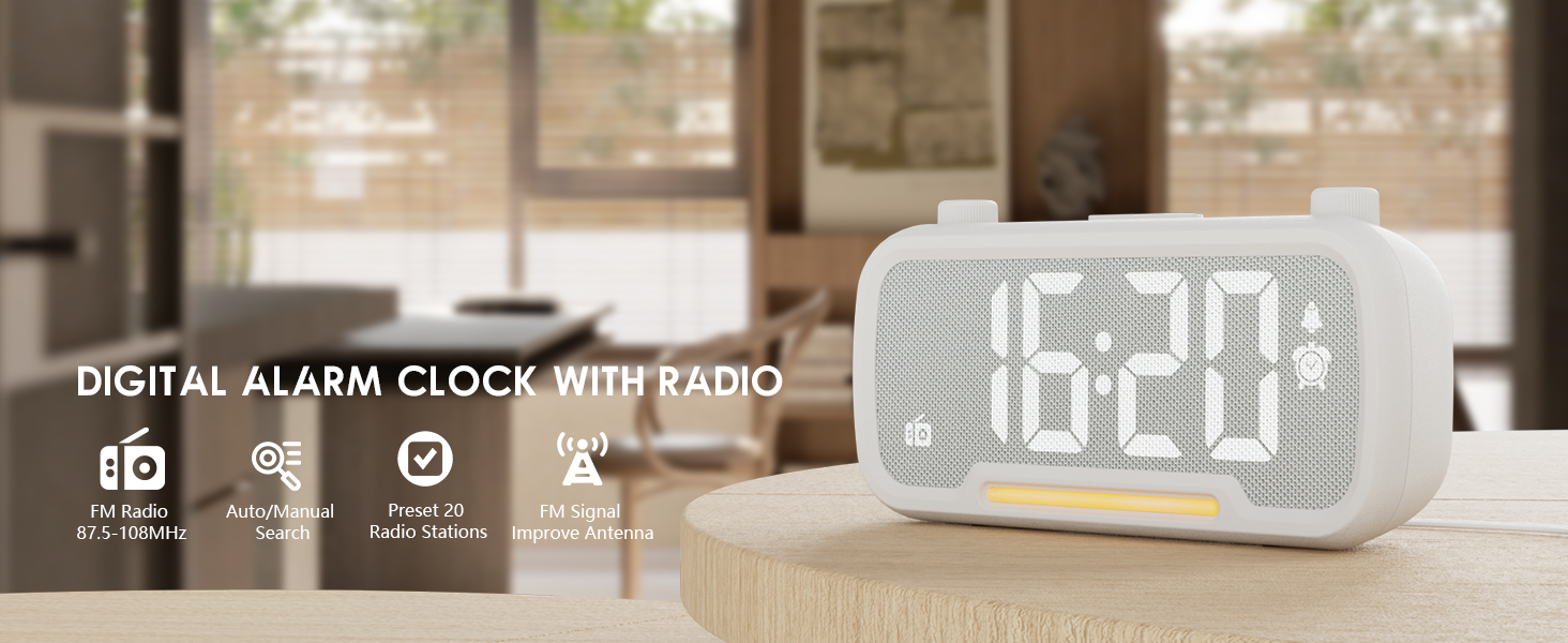 alarm clock with radio