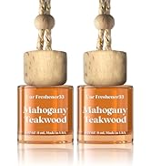 C Classy Car Air Freshener Hanging 2 Pack, Mahogany Teakwood Brown bottle Essential Oil Diffuser ...