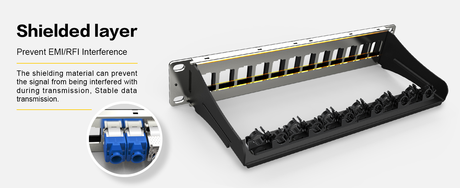 12 Port keystone patch panel