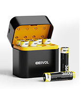 8 Pack Rechargeable AA Batteries &amp; Fast Charger, 1.5V 3600mWh, Integrated Charging Box, 350mA,