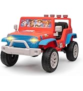 Paw Patrol - 12V Kids Ride On Jeep with Rechargeable Battery, LED Headlights, Press-Button Start,...
