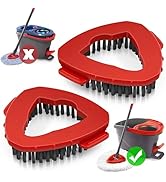 Scrubber Mop Head, 2 Pcs Scrub Brush Attachments for O-Cedar EasyWring 1 Tank System, Triangle Sp...