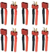 Tosiicop Deans T Plug Connector - 10PCS Female and Male Connectors with 14AWG Silicone Wire Cable...