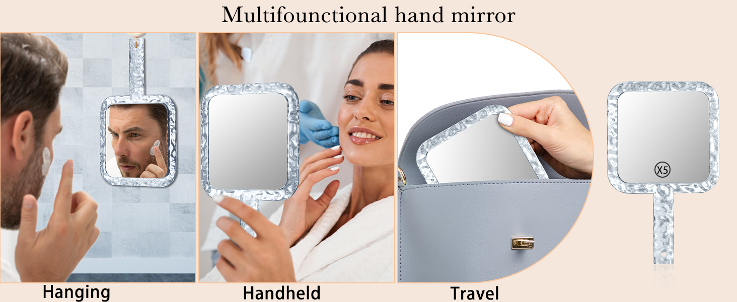 magnifying hand mirror
