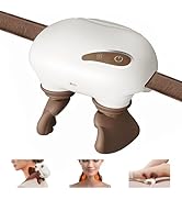 CottonHK Cordless Neck Massager with Heat, 4D Bionic Hands Shiatsu Deep Tissue Kneading Back Mass...