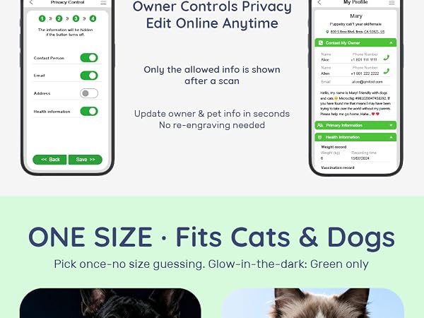 Smart ID dog tag and cat tag