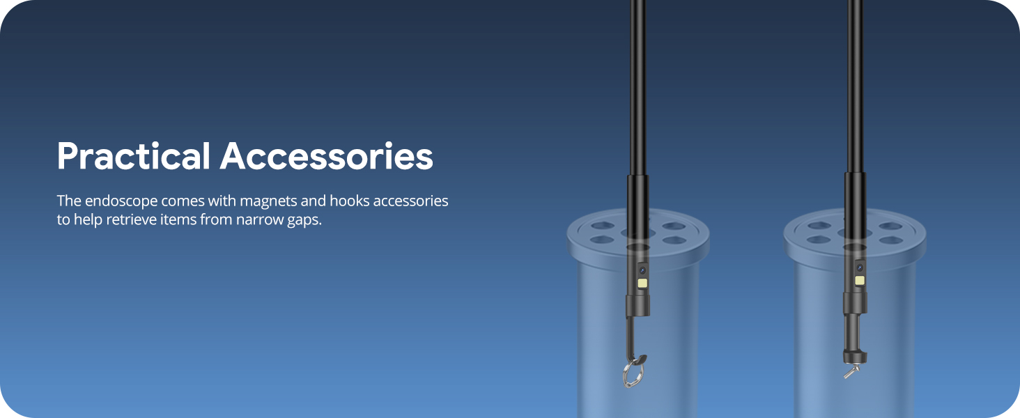 DEPSTECH Dual Lens Industrial Endoscope, 1080P Digital Borescope Inspection Camera