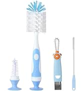 Ariseno 4-in-1 Baby Bottle Brush Set, Bottle Brush for Baby, Bottle Cleaner Brush Set, Including ...