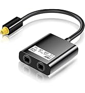 EMK Optical Splitter 1 in 2 Out Fiber Optic Audio Splitter 1x2 Toslink Optical Adapter for Home T...