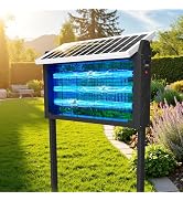 Solar Bug Zapper Outdoor, Mosquito Zapper for 3000 sq.ft, IPX6 Waterproof Portable Fly Zapper, Re...