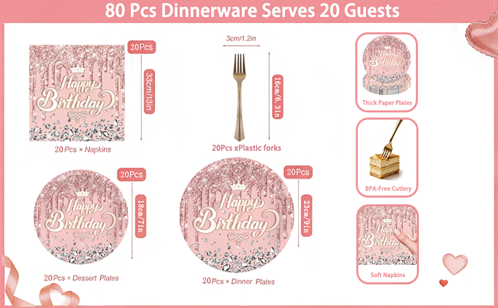 80 Pcs Dinnerware Serves 20 Guests